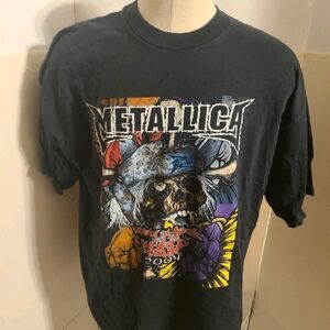 Vintage 2004 Metallica 2xl Shirt Heavy Metal Pushead Delta Tour Concert Dual
